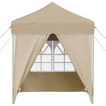 vidaXL Tente de fête pop-up 195 x 195 x 245 cm Crème Tissu Oxford