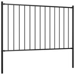 vidaXL Panneau clôture et poteaux acier enduit de poudre 1 7x1 m noir