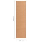 vidaXL Tapis BCF Beige 100x400 cm