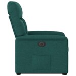 vidaXL Fauteuil inclinable électrique vert foncé tissu