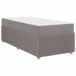 vidaXL Cadre de lit avec matelas Taupe 90 x 190 cm tissu