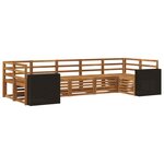 vidaXL Ensemble de canapé d'angle 7 Pièces Naturel Bois d'Acacia Massif
