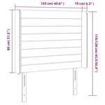 vidaXL Tête de lit à LED Gris clair 103x16x118/128 cm Velours
