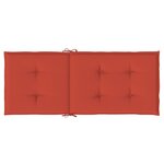vidaXL Coussins de chaise à dossier haut lot de 6 rouge mélangé tissu