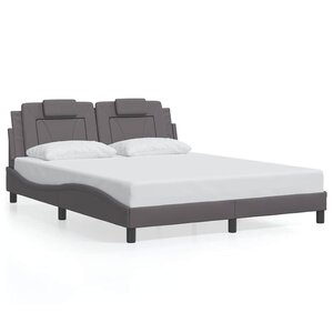 vidaXL Cadre de lit Viana sans matelas gris 160x200 cm similicuir