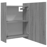 vidaXL Armoire à miroir de salle de bain Sonoma gris 62 5x20 5x64 cm