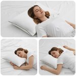 vidaXL Coussin de sommeil Blanc 80 x 40 x 14 5 cm