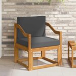 vidaXL Canapé d’extérieur Bois d'acacia massif et polyester Naturel