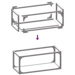 vidaXL Portant de bois chauffage blanc 25x25x60 cm