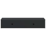 vidaXL Table d'appoint murale Noir 87 5 x 34 5 x 17 cm