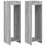 vidaXL Support de Plante 2 pièces Sonoma gris 30 x 30 x 100 cm