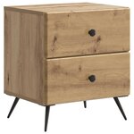 vidaXL Cabinet de chevet Chêne artisanal 43 x 34 5 x 47 5 cm