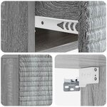 vidaXL Cabinet de chevet mural Sonoma gris 49 x 34 5 x 20 cm