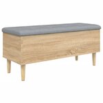 vidaXL Banc de rangement chêne sonoma 102x42x46 cm bois d'ingénierie