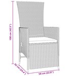 vidaXL Ensemble de salle à manger de jardin 7 pièces avec coussins Beige Poly Rattan