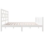 vidaXL Cadre de lit sans matelas blanc bois massif 120x200 cm