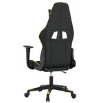 vidaXL Chaise de jeu Noir et doré Similicuir