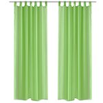 vidaXL Rideau fin Vert pomme 140x245 cm 2 Pièces