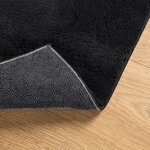 vidaXL Tapis HUARTE à poils courts doux et lavable noir 160x160 cm