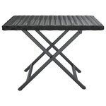 vidaXL Table pliable noir 45x35x32 cm résine tressée