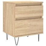 vidaXL Table de chevet chêne sonoma 40x35x50 cm bois d’ingénierie