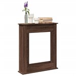 VidaXL Cadre de cheminée chêne marron 75x20x87 5 cm bois d'ingénierie
