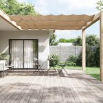 vidaXL Auvent vertical Taupe 60x1000 cm Tissu oxford