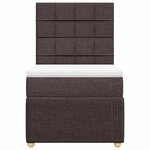 vidaXL Sommier à lattes de lit avec matelas Marron foncé 90x200 cm