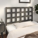 vidaXL Tête de lit Gris 125 5x4x100 cm Bois massif de pin