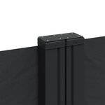 vidaXL Auvent latéral rétractable noir 160x1000 cm