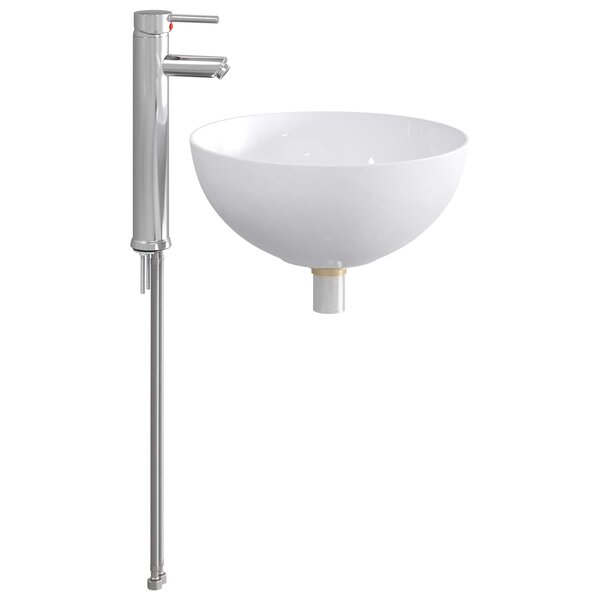 vidaXL Lavabo de salle de bains Chrome 35 5 x 35 5 x 14 5 cm métal