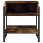 vidaXL Table basse chêne fumé 40x40x45 cm bois d'ingénierie