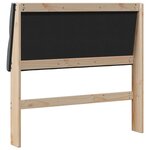 vidaXL Tête de lit capitonnée Gris foncé 100 cm Pin massif