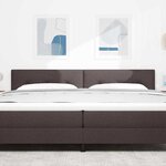 vidaXL Tête de lit LED capitonnée marron foncé en tissu 100 cm