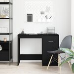 Bureau vidaXL Noir Chêne 100x50x76 cm Bois d'ingénierie