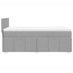 vidaXL Sommier à lattes de lit avec matelas Gris clair 90x200 cm Tissu