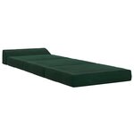 vidaXL Canapé-lit pliable Vert foncé 200 x 70 x 10 cm Velours