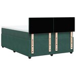 vidaXL Sommier à lattes de lit et matelas Vert foncé 140x200cm Velours