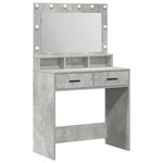 vidaXL Table de Toilette Gris béton 79 x 41 x 135 cm Bois d'ingénierie