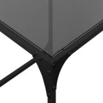 vidaXL Tables basses gigognes 2 Pièces dessus en verre noir acier