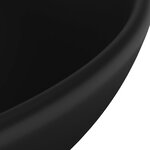 vidaXL Lavabo rond de salle de bain Noir mat 32 5x14 cm Céramique