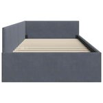 vidaXL Cadre de lit d'angle Autre Gris foncé 90 x 190 cm