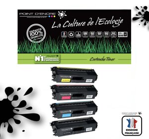 TN421 / TN423 / TN426 - 4 Cartouches BK/C/M/Y/ - Grande capacité