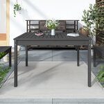 vidaXL Table de jardin gris 121x82 5x76 cm bois massif de pin