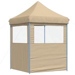 vidaXL Tente de réception pliable escamotable avec 2 parois latérales