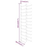 vidaXL Casier à vin mural pour 36 bouteilles 2 Pièces Blanc Fer
