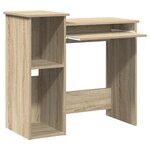 vidaXL Bureau avec étagères chêne sonoma 84x40x78 cm
