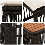 vidaXL Ensemble de salle à manger pour jardin 3 Pièces Beige et crème