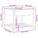 vidaXL Cache-pot de jardin avec étagère Beige 90 x 90 x 76.5 cm
