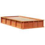 vidaXL Cadre de lit avec stockage Marron cire 100 x 200 cm bois